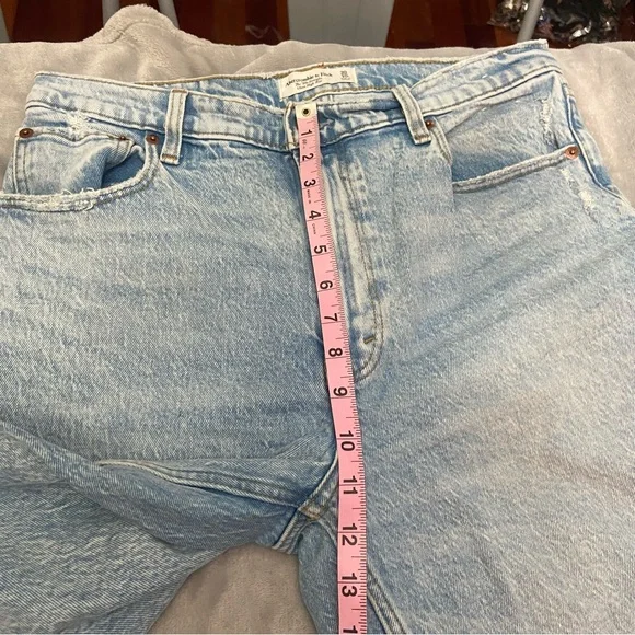 Abercrombie & Fitch Light Blue Straight Leg Jeans - Picture 7 of 12